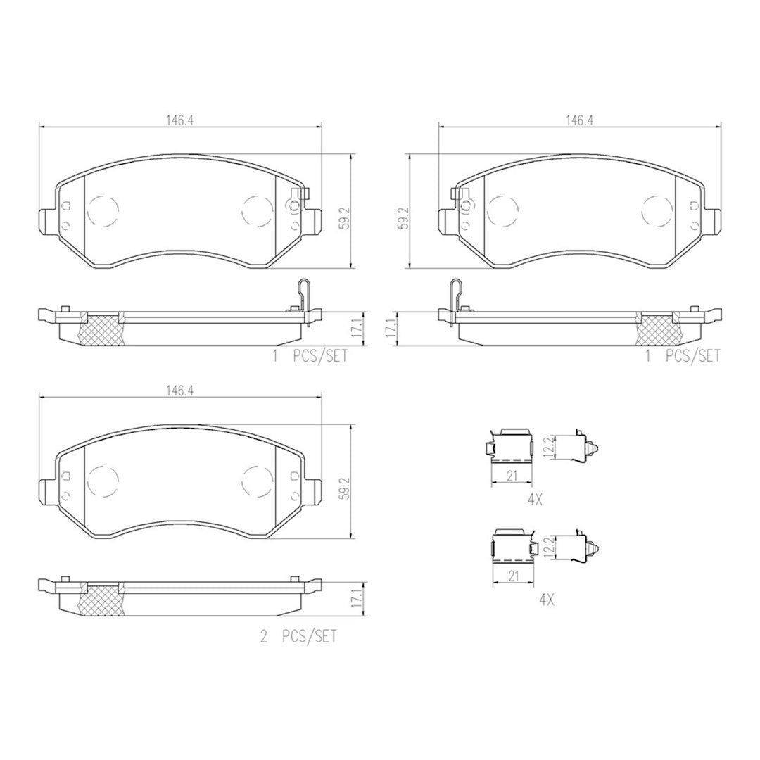 Brembo P37007n Brake Pad||p37007n_Drw.Jpg||87||brmp37007n||1753122