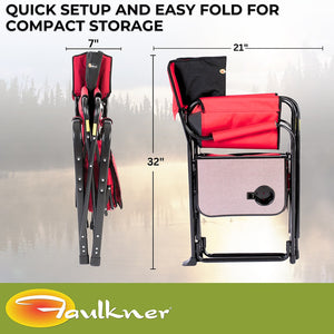 Faulkner 49582 Camping Chair||flk_49582_El Capitan Director Chair_Red Black_B2c_5.Jpg||89||flk49582||1608918