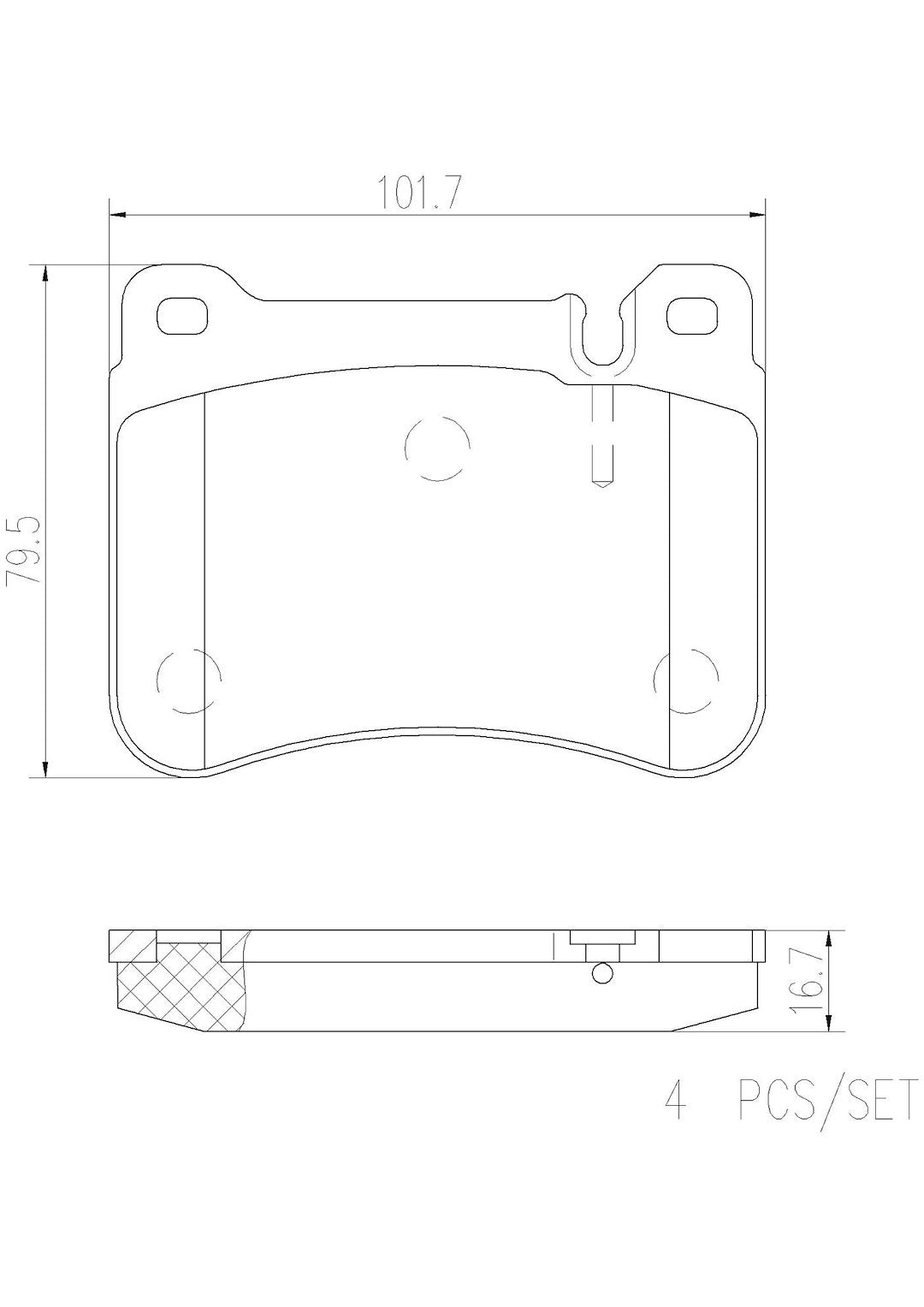 Product of Brembo P50073N Brake Pad - Set Of 4 
