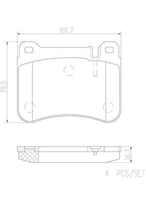 Product of Brembo P50073N Brake Pad - Set Of 4 