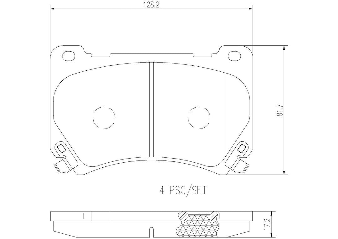 Product of Brembo P30052N Brake Pad - Set Of 4 