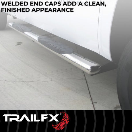 Product of TrailFX A1536S TFX 4" Oval Tube Side Steps Nerf Bar With Surface Steps 
