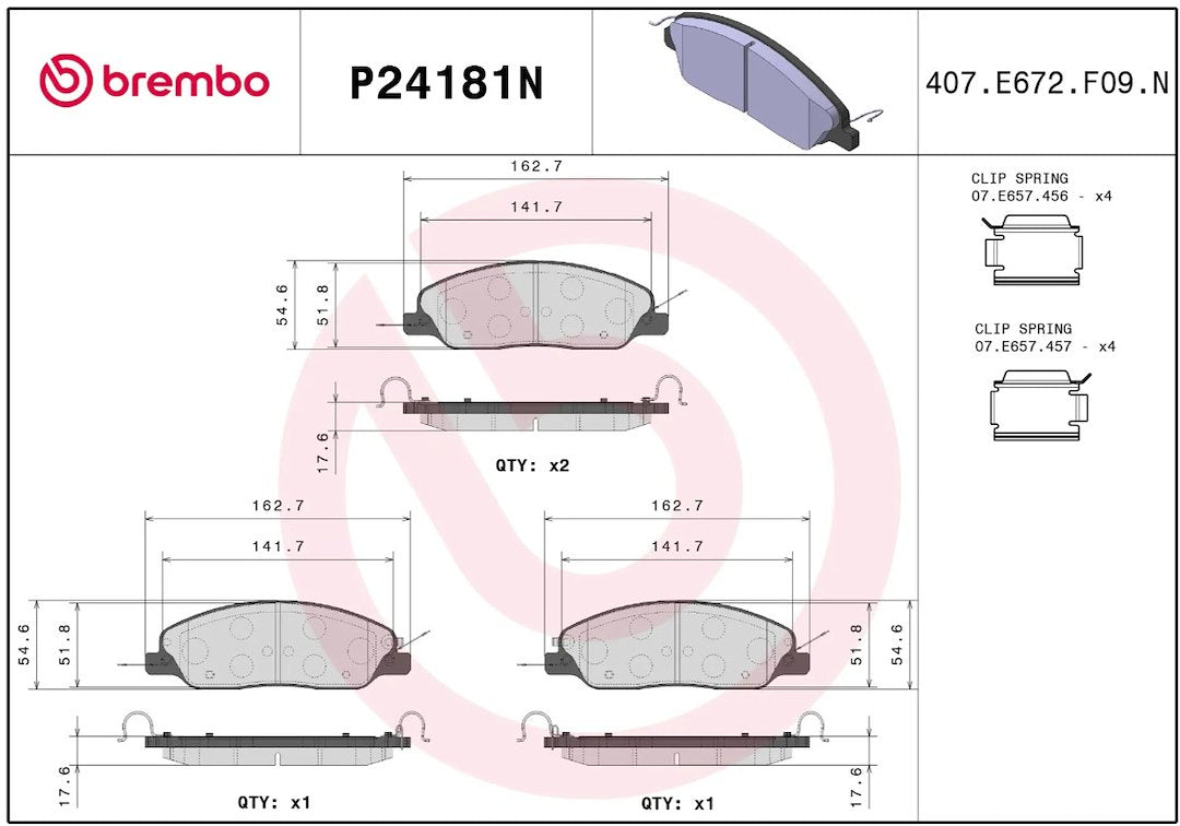 Brembo P24181n Brake Pad||p24181n_R.Jpg||86||brmp24181n||2091793