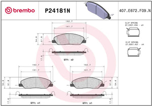 Brembo P24181n Brake Pad||p24181n_R.Jpg||86||brmp24181n||2091793