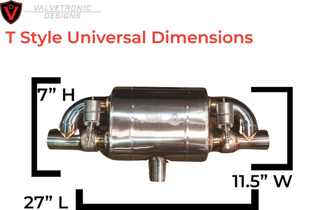 Product of Valvetronic Design UVM.63MM.TSTYLE.X1  Exhaust Muffler 