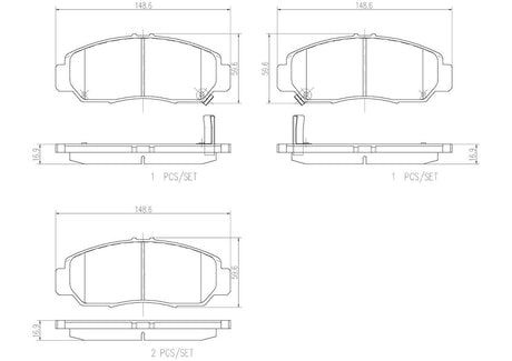 Product of Brembo P28047N Brake Pad - Set Of 4 