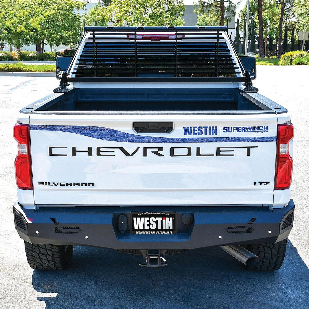 Product of Westin Automotive 57-8025 Bolt-On Black Powder Coated Bar Style Headache Rack 