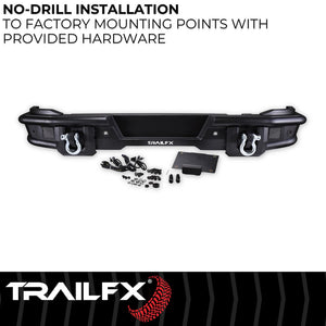 Product of TrailFX BR004T TrailFX Bronco Products Steel Matte Powder Coated Bumper 
