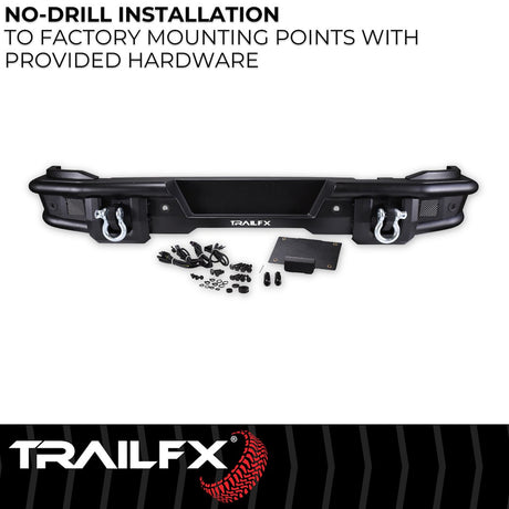 Product of TrailFX BR004T TrailFX Bronco Products Steel Matte Powder Coated Bumper 