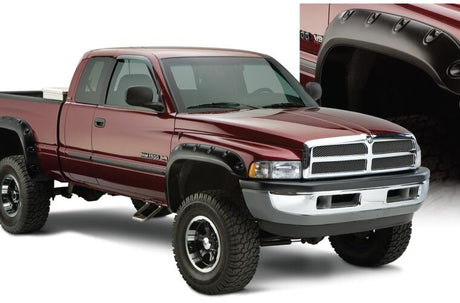 Product of Bushwacker 50908-02 Pocket Style/ Exposed Fasteners Black Fender Flare - Set Of 4 