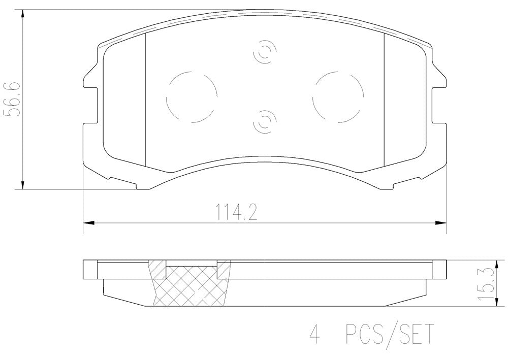 Product of Brembo P54041N Brake Pad - Set Of 4 