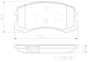 Product of Brembo P54041N Brake Pad - Set Of 4 