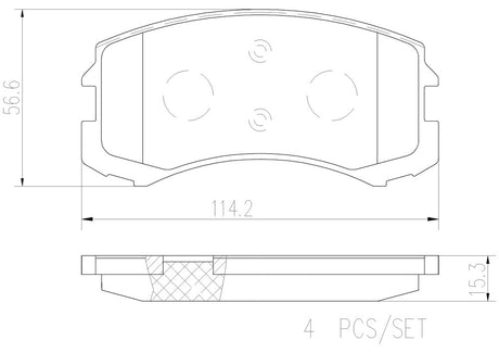 Product of Brembo P54041N Brake Pad - Set Of 4 