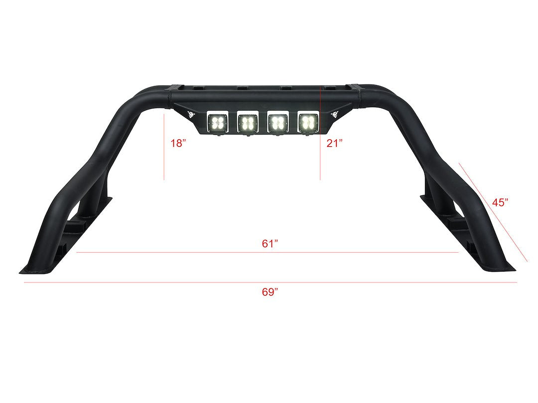 Product of Armordillo 7163072 Tubular Powder Coated Steel Truck Bed Bar 