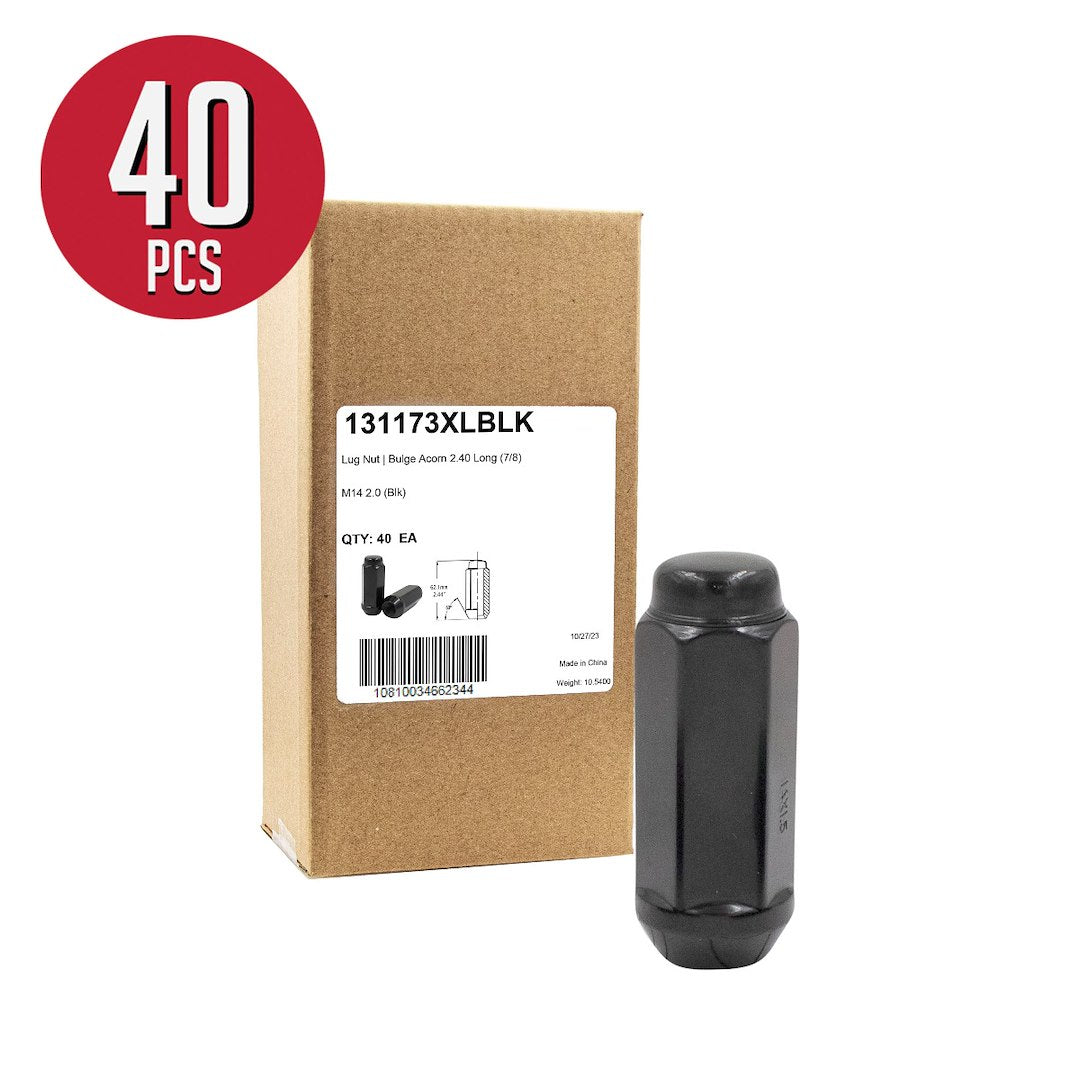 Product of Coyote Wheel Accessories 131173XLBLK 60 Degree Conical Bulge 14x2.0 Lug Nut 