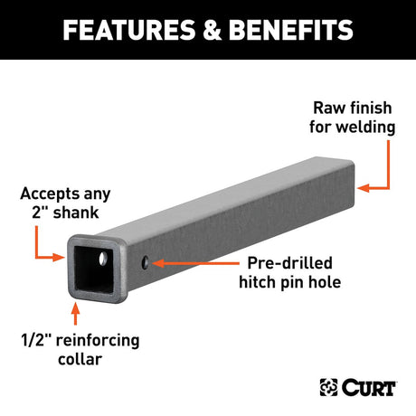 Product of Curt 49240 Trailer Hitch Receiver Tube