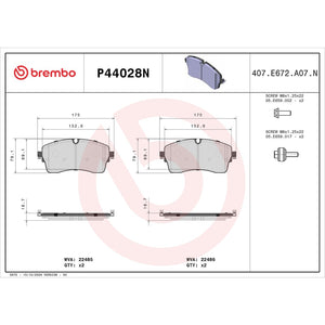 Brembo P44028n Brake Pad||p44028n_Drw.Jpg||85||brmp44028n||1684630