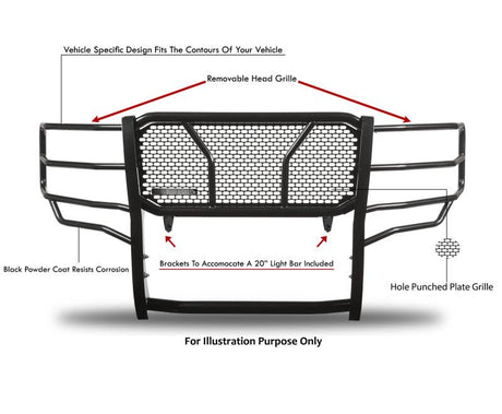 Black Horse Offroad Ru-Chsi15-B Grille Guard||ru-Chsi15-B_2.Jpeg||86||blkruchsi15b||2239261