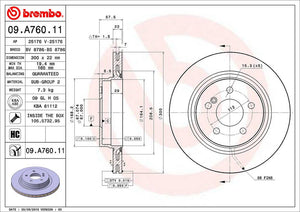 Product of Brembo 09A76011C02 Vented 1 Piece Brake Rotor 
