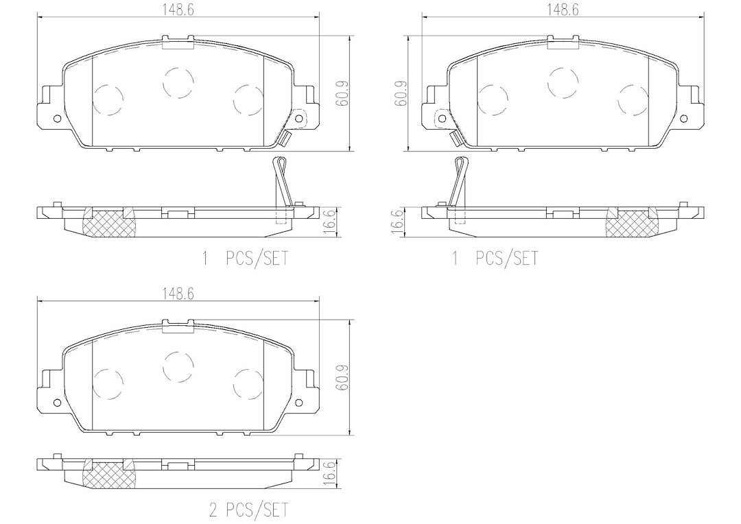 Product of Brembo P28077N Brake Pad - Set Of 4 
