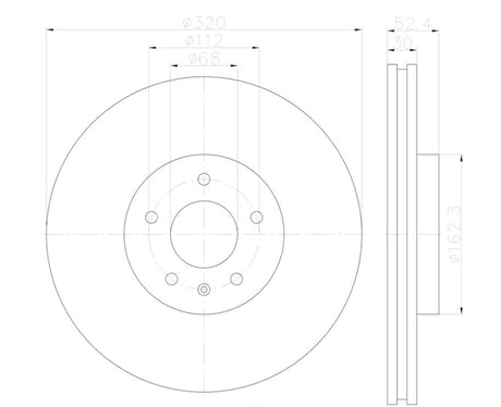 Product of Hella 355123122  Brake Rotor 