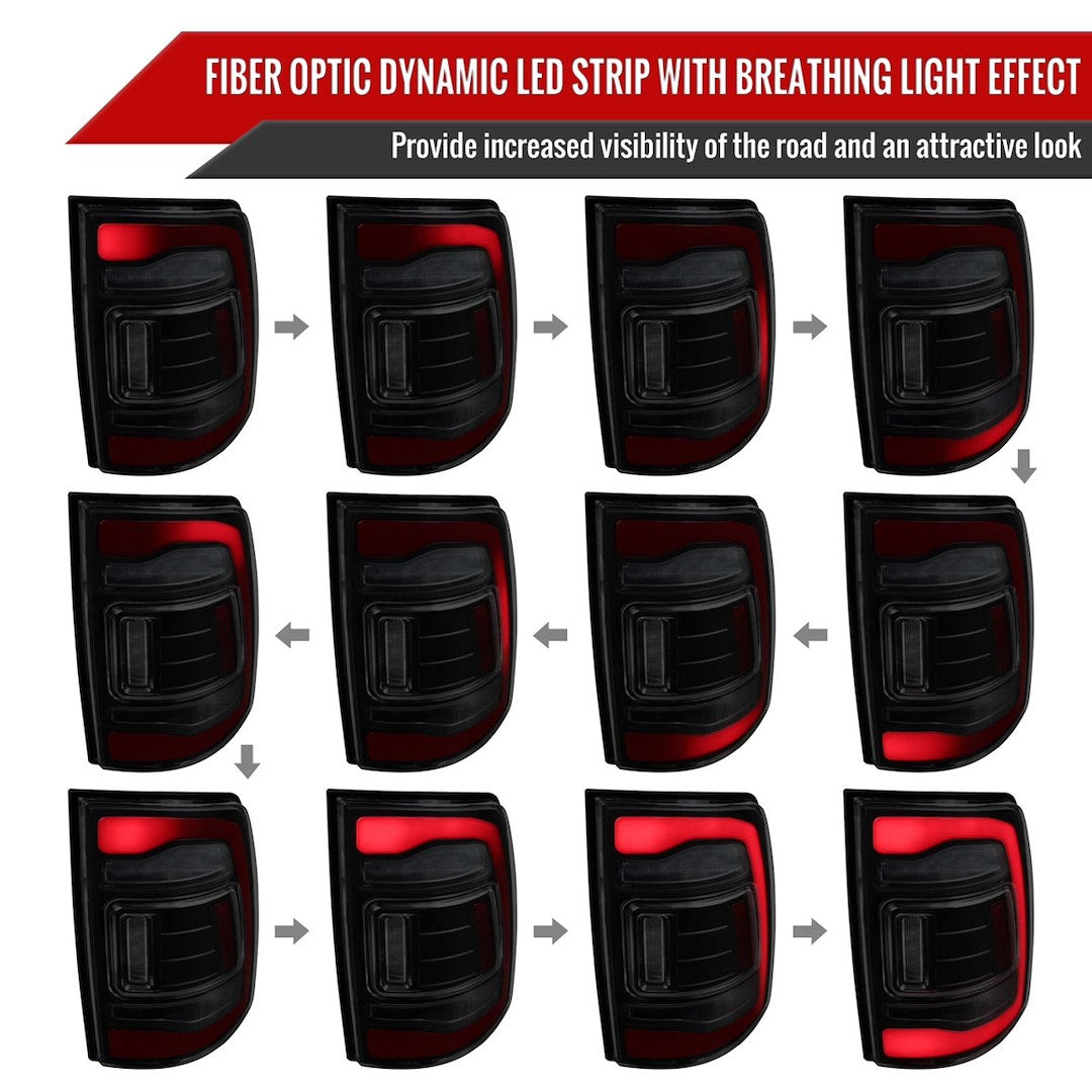 Product of Spec-D Tuning LT-RAM13SMLED-SQ-RS Tail Light Assembly 