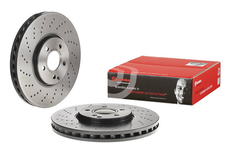 Product of Brembo 09A82811C02 Vented Cross Drilled 1 Piece Brake Rotor 
