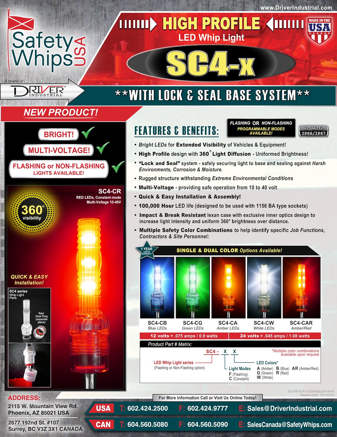 Driver Industrial Opco Llc Sc4-Fa Warning Whip Light||ds-Sw-Sc4-X-Ledwhiplight-Revb.Jpg||88||drvsc4fa||1344831