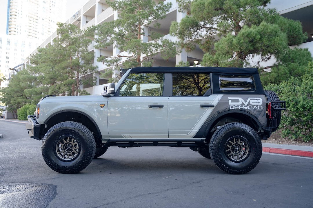 Product of DV8 Offroad SRBR-01 Black Steel Round Rocker Panel Guard 