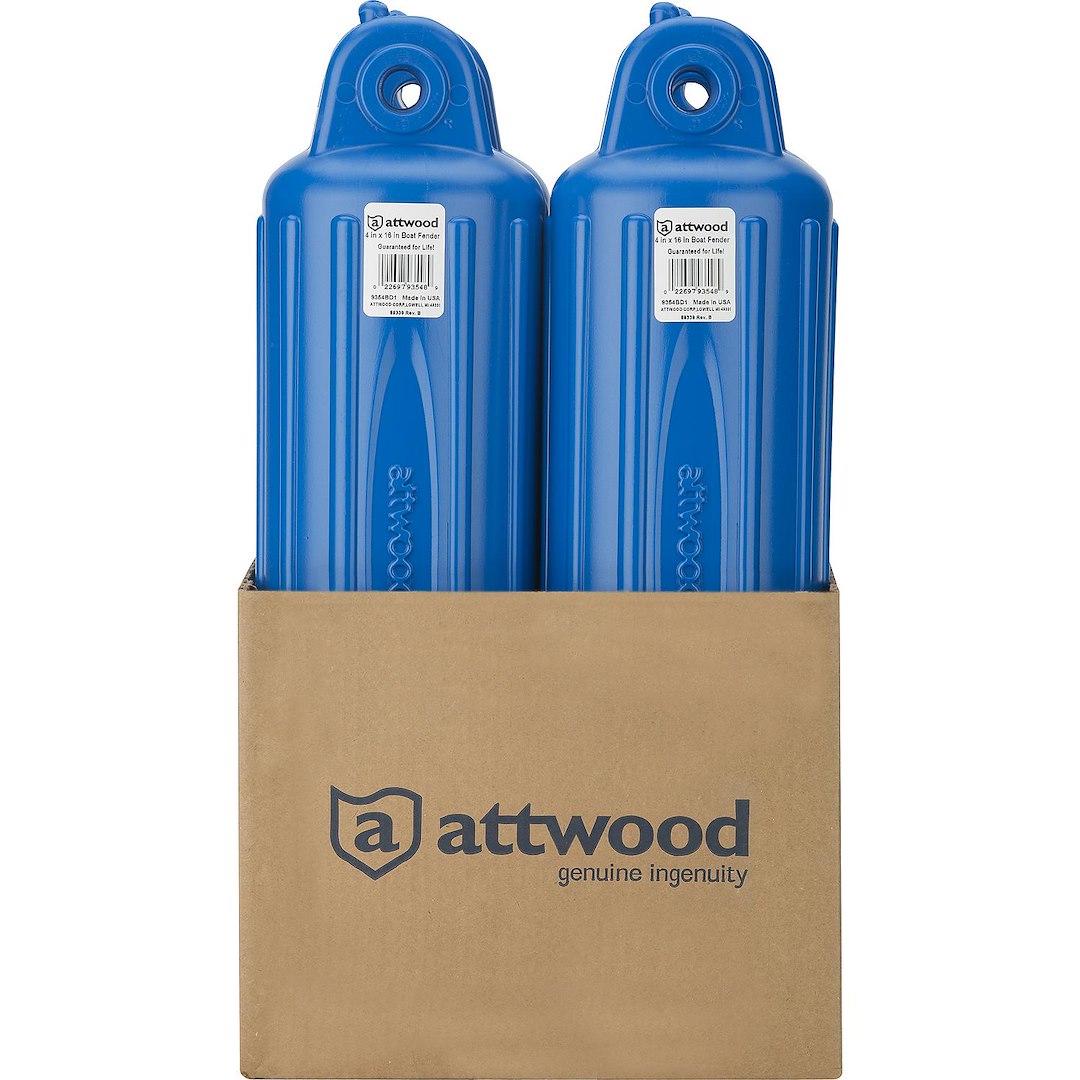 Attwood Marine 9354bd1 Boat Fender||9354bd1_Fender_4_X_16_Pdq_Blue_Side_Pkg.Jpeg||94||a7j9354bd1||1212968