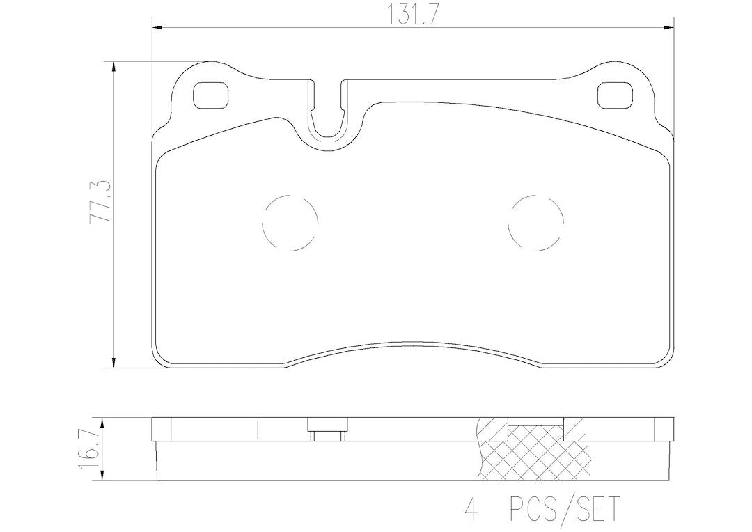 Product of Brembo P85110N Brake Pad - Set Of 4 