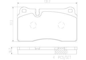 Product of Brembo P85110N Brake Pad - Set Of 4 