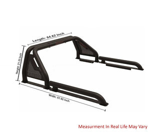 Product of Black Horse Offroad GLRB-22B Tubular Powder Coated Steel Truck Bed Bar 