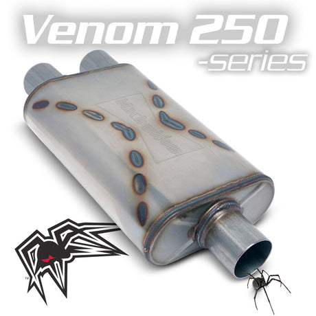 Product of Black Widow Exhaust BWSDV2-32 Venom 250-Series Stainless Steel Exhaust Muffler 