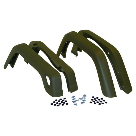 Product of Crown Automotive 55254918K Non-Exposed Fasteners Black Fender Flare - Set Of 4 