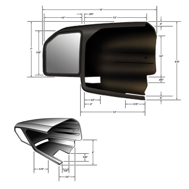 Product of Cipa Usa 11551 Exterior Towing Mirror