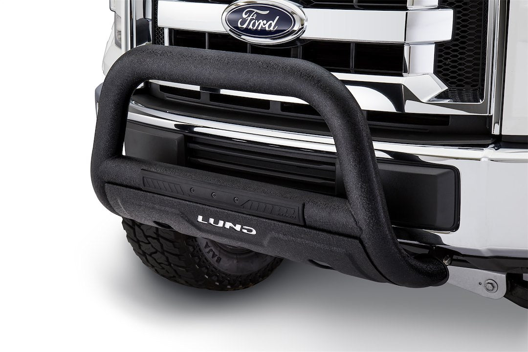 Product of Lund International 47121206 Bull Bar Black Wrinkle Powder Coated 3-1/2 Inch Yes with skid plate 