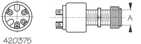 Product of Sea Dog 420375-1 Marine Ignition Switch