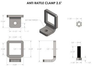 Bulletproof Hitches 25antirattle Trailer Hitch Receiver Tube Anti Rattle Bracket||2.5 Inch Anti Rattle Clamp (2).Jpg||86||bph25antiratt||1436376