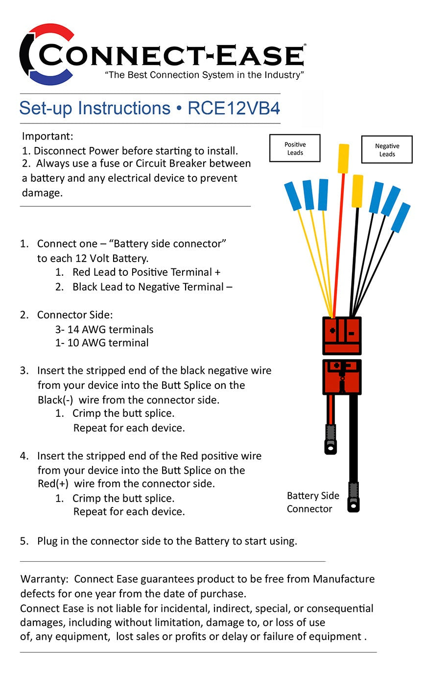 Connect-Ease Rce12vb4 Battery Connection Harness||rce12vb4_3.Jpg||88||conrce12vb4||1258383
