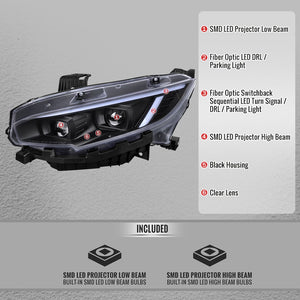 Spec-D Tuning Lhe-Cv16jm-Sq-Tm Headlight Assembly||lhe-Cv16jm-Sq-Tm_3.Jpg||88||sdtlhe6jmsqtm||2219527