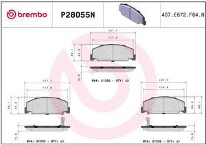 Brembo P28055n Brake Pad||p28055n_R.Jpg||86||brmp28055n||2091700