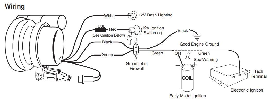 Product of Equus Gauges E6080 Tachometer