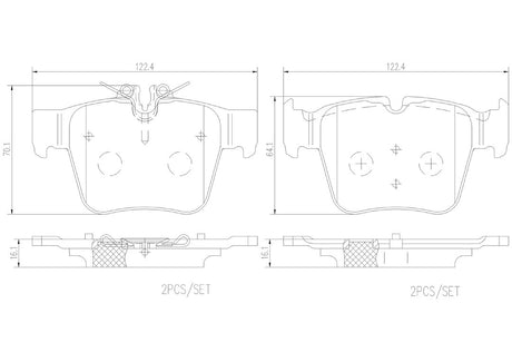 Product of Brembo P50133N Brake Pad - Set Of 4 