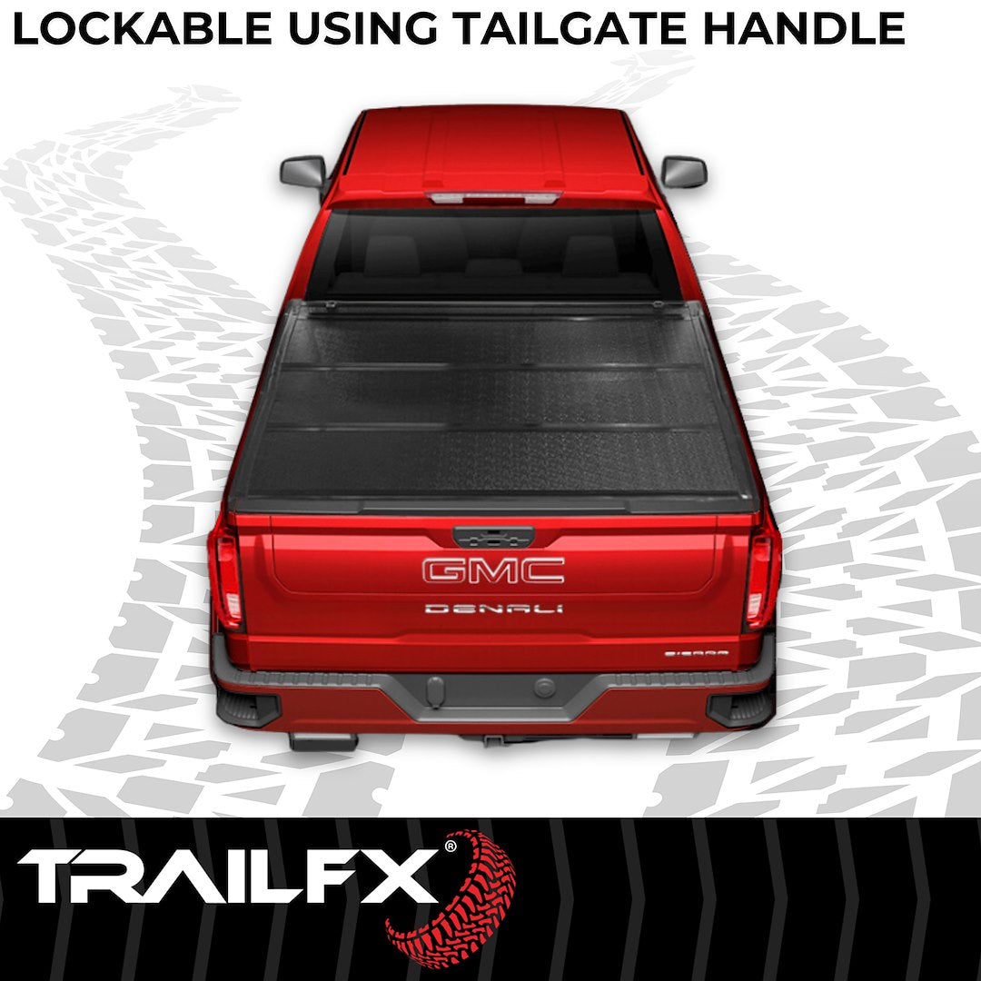 Product of TrailFX TFX Standard Flush Tri-Fold Hard Folding TFX1528 Tonneau Cover 