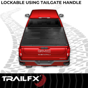 Product of TrailFX TFX Standard Flush Tri-Fold Hard Folding TFX1528 Tonneau Cover 