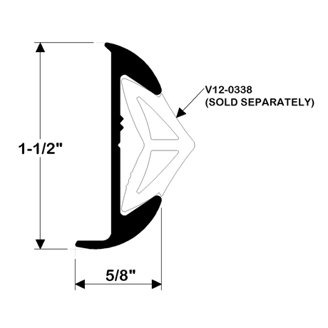 Product of Taco A11-0638tal12d Boat Rub Rail