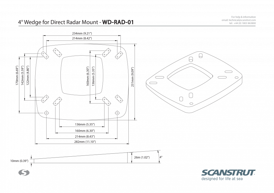 Product of Scanstrut Wd-Rad-01 Radar Antenna Mount