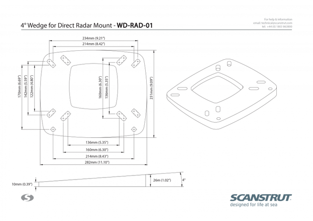 Product of Scanstrut Wd-Rad-01 Radar Antenna Mount