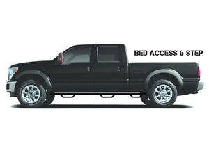Product of N-Fab F1797QC-6 Black Gloss Textured Powder Coated Round Nerf Bar - Truck Wheel To Wheel 
